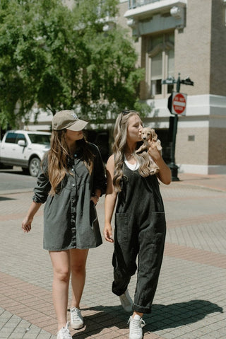 Black Denim Overall Jumpsuit | Select Trends Boutique