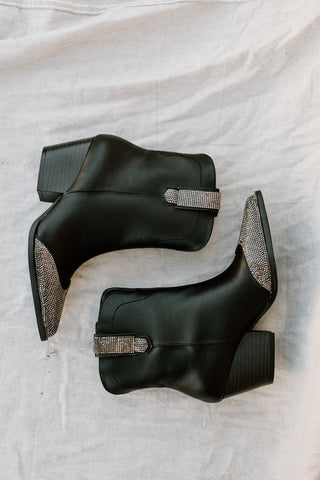 Black Embellished Western Bootie | Select Trends Boutique