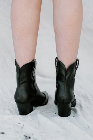 Black Embellished Western Bootie | Select Trends Boutique