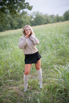 Black Faux Wrap Suede Skort - Select Trends Boutique