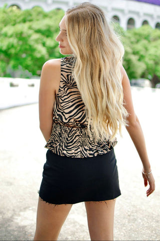 Black Fitted Mini Skort | Select Trends Boutique
