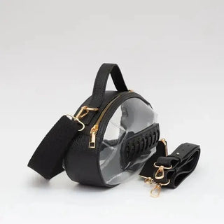 Black Football Shaped Clear Purse | Select Trends Boutique