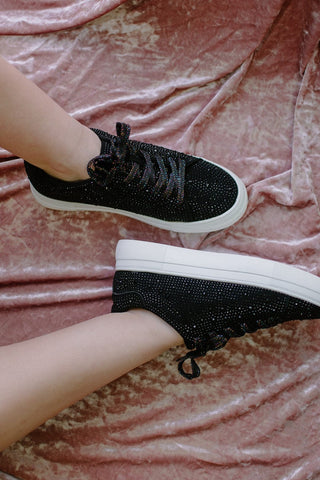 Black Glitz Rhinestone Sneakers