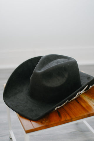 Black Glitz Star Cowgirl Hat