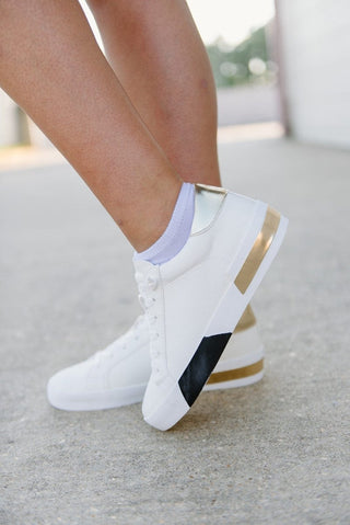 Black & Gold Detail Sneakers from Select Trends Boutique