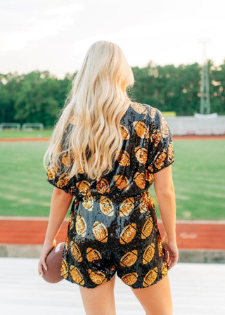 Black & Gold Football Set Top - Select Trends Boutique