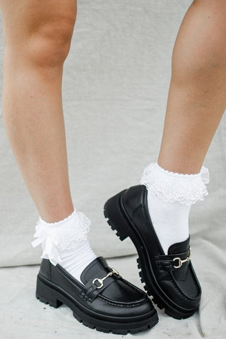 Black Matte Leather Loafers from Select Trends Boutique