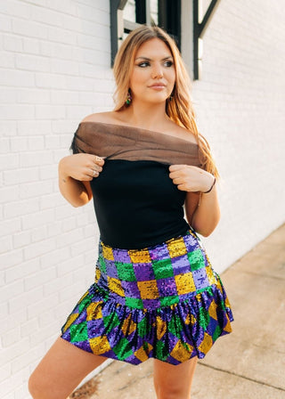 Black Mesh Detail Drape Top | Select Trends Boutique