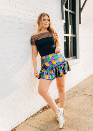 Black Mesh Detail Drape Top | Select Trends Boutique