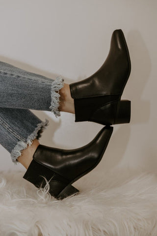 Black Plain Jane Booties | Select Trends Boutique