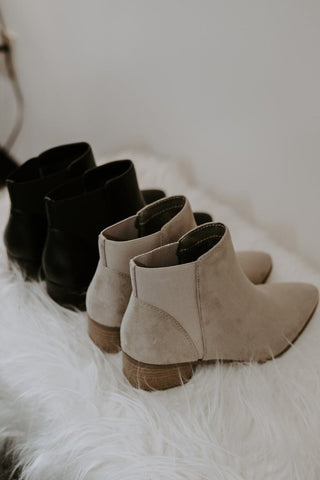 Black Plain Jane Booties | Select Trends Boutique