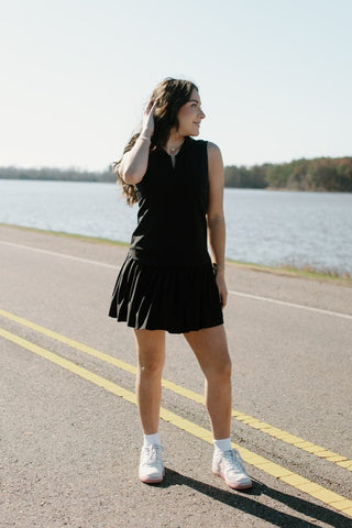 Black Pleated Tennis Skort | Select Trends Boutique