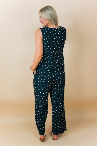 Black Polka Dot Flowy Pant Set | Select Trends Boutique
