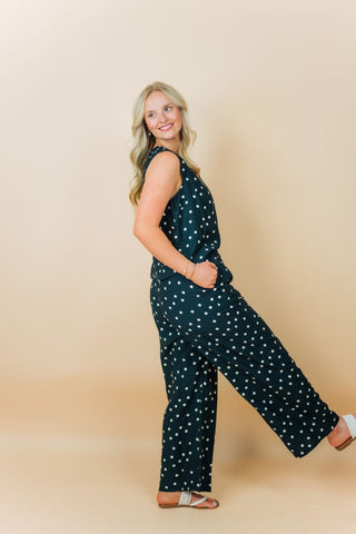 Black Polka Dot Flowy Pant Set | Select Trends Boutique
