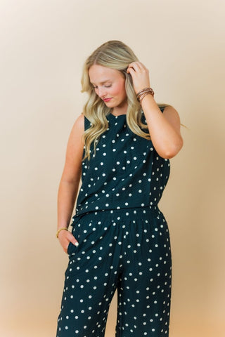 Black Polka Dot Flowy Pant Set | Select Trends Boutique