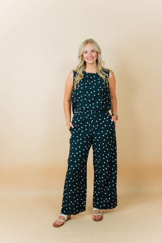 Black Polka Dot Flowy Pant Set | Select Trends Boutique