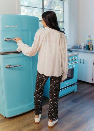 Black Polka Dot Straight Leg Jeans | Select Trends Boutique