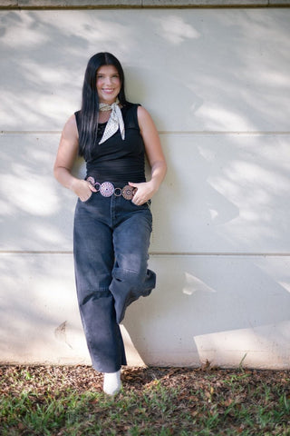 Black Ruched Waist Top | Select Trends Boutique