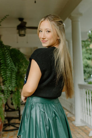 Black Sequin Nutcracker Sweater Vest | Select Trends Boutique
