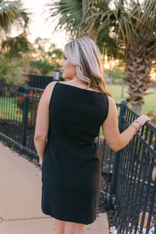 Black Sleeveless Bow Detail Mini Dress | Select Trends Boutique