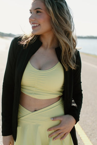 Black Slim Fit Activewear Jacket - Select Trends Boutique