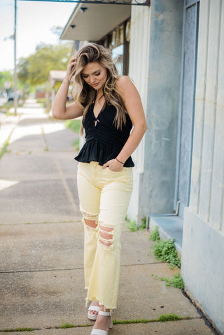 Black Strappy Sleeveless Top