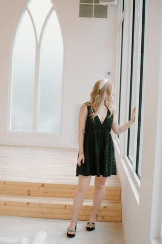 Black Textured Sleeveless Mini Dress | Select Trends Boutique