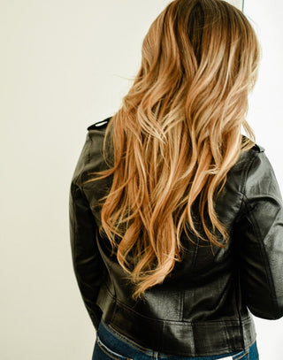 Black Vegan Leather Jacket | Select Trends Boutique