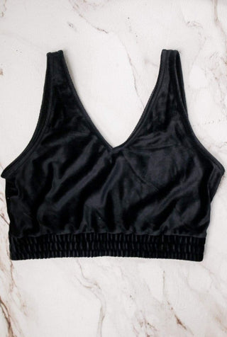 Black Velvet Crop Top | Select Trends Boutique