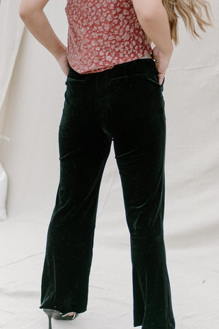 Black Velvet High Rise Trousers