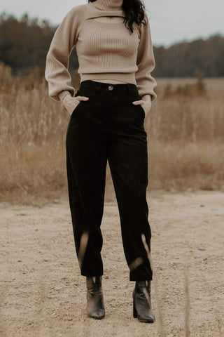 Black Walk It Out Trousers | Select Trends Boutique