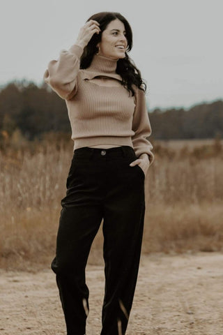Black Walk It Out Trousers | Select Trends Boutique
