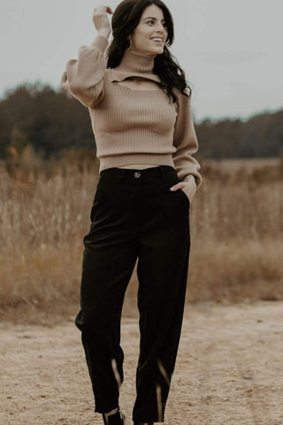 Black Walk It Out Trousers | Select Trends Boutique