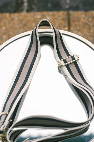 Black/Grey Striped Bag Strap - Select Trends Boutique
