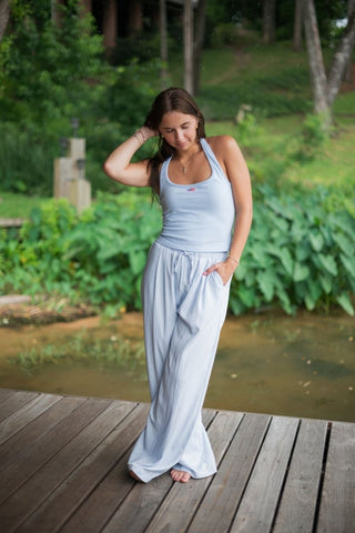 Blue American Flag Halter Top | Select Trends Boutique