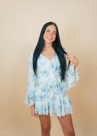 Blush Pink Floral Puff Sleeve Blouse | Select Trends Boutique