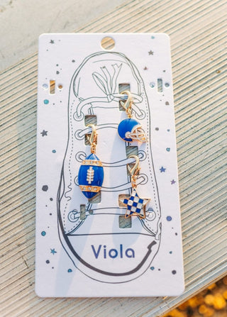 Blue Football Gameday Shoe Charms | Select Trends Boutique