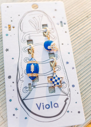 Blue Football Gameday Shoe Charms | Select Trends Boutique