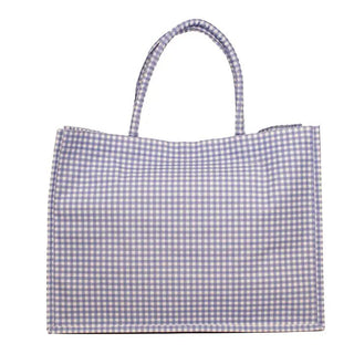 Blue Gingham Tote Bag | Select Trends Boutique