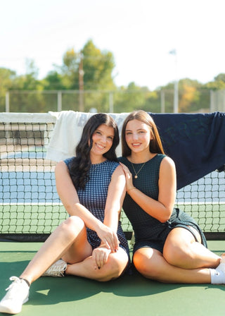 Blue Gingham Wrap Athletic Romper | Select Trends Boutique