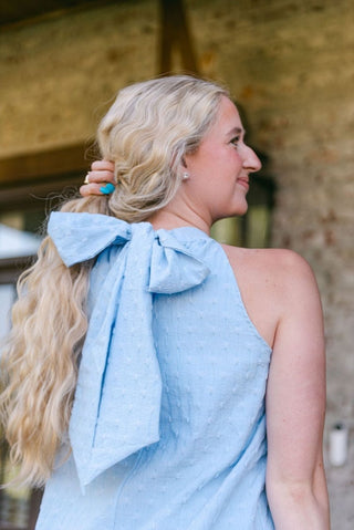 Blue Halter Neck Babydoll Dress - Select Trends Boutique