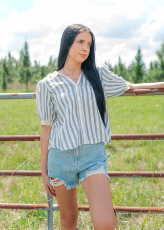 Blush Pink Floral Puff Sleeve Blouse | Select Trends Boutique