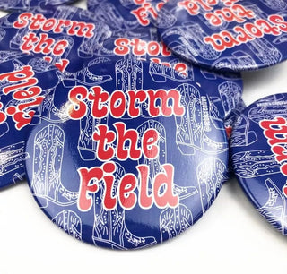 Blue Storm The Field Gameday Button - Select Trends Boutique