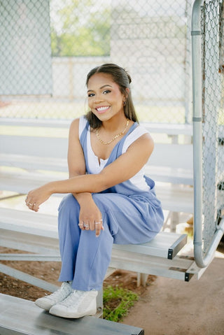 Blue Wash Casual Loose Jumpsuit - Select Trends Boutique