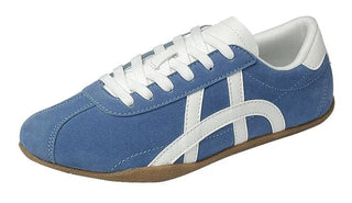 Blue & White Lace Up Sneakers - Select Trends Boutique