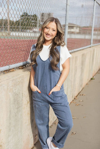 Blueberry Casual Loose Jumpsuit - Select Trends Boutique