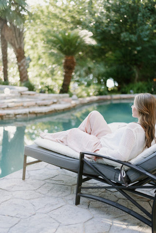 Blush Pink Linen Wide Leg Pants