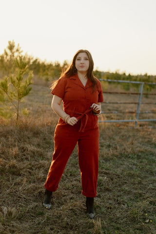 Brick Denim Utility Jumpsuit | Select Trends Boutique