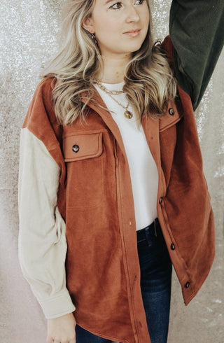 Brick Let's Get Jazzy Shacket | Select Trends Boutique
