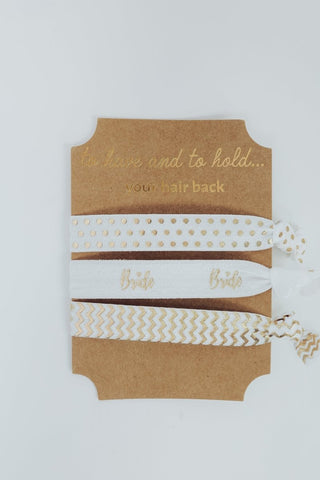 Bride White Hair Tie Ponytail Set | Select Trends Boutique